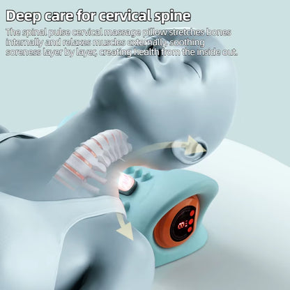 Neckease Pro™ – Intelligent Cervical Traction & EMS Massage Pillow for Instant Neck Relief