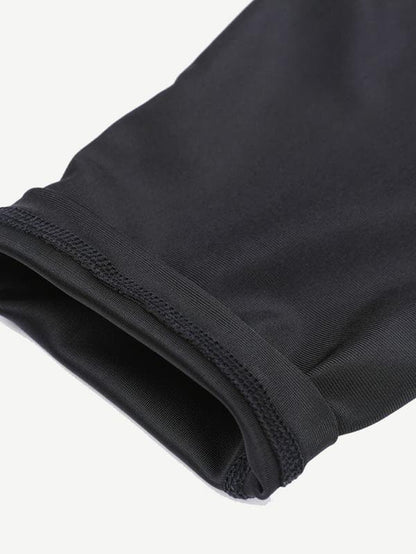 Blue Neoprene Sauna Tummy Control Leggings