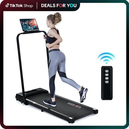 2-In-1 Portable Treadmill with Handle for Home & Office Use